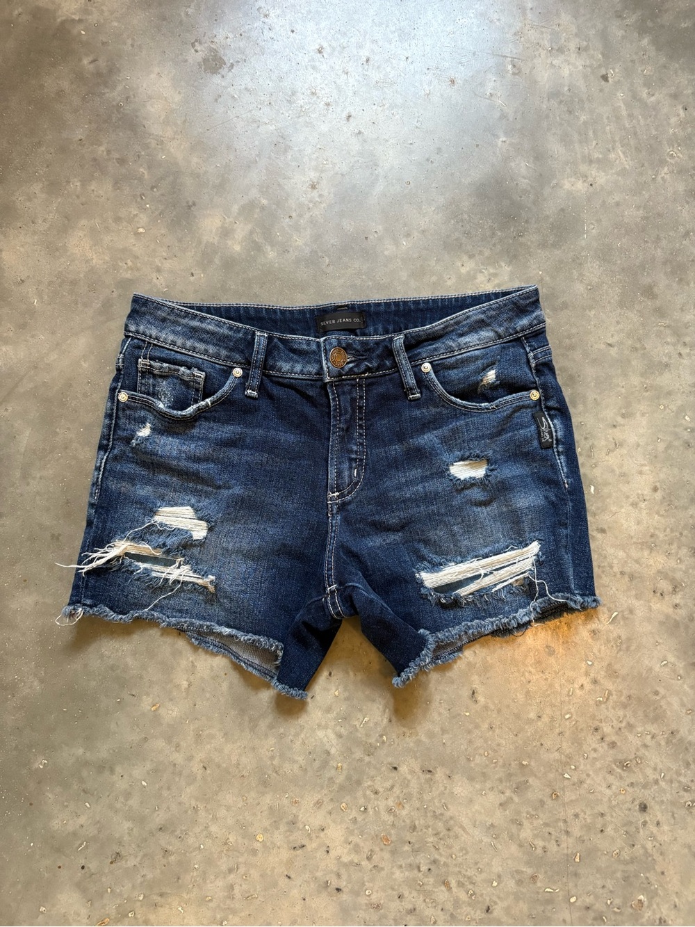 Silver Jean Shorts